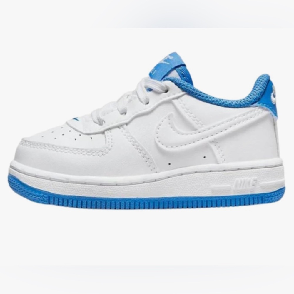 Nike Toddler FORCE 1 - Tarheel Blue and White - Size 3C